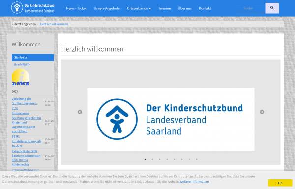 Vorschau von www.kinderschutzbund-saarland.de, DKSB Deutscher Kinderschutzbund e.V. Landesverband