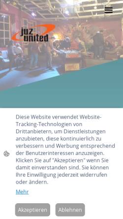 Vorschau der mobilen Webseite www.juz-united.de, Juz United, VSJS Verband saarländischer Jugendzentren in Selbstverwaltung