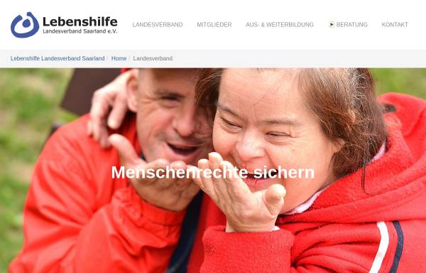 Vorschau von www.lebenshilfe-saarland.de, Lebenshilfe für Menschen mit geistiger Behinderung e.V. Landesverband
