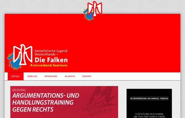 Vorschau von www.falken-saarlouis.de, SJD Sozialistsche Jugend Deutschlands Die Falken Landesverband