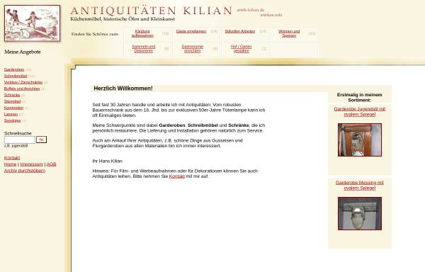 Vorschau von www.antik-kilian.de, Antiquitäten Kilian