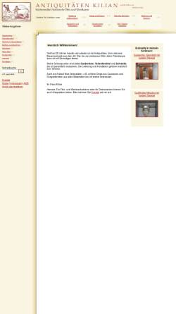 Vorschau der mobilen Webseite www.antik-kilian.de, Antiquitäten Kilian