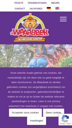 Vorschau der mobilen Webseite www.waarbeek.nl, Waarbeek