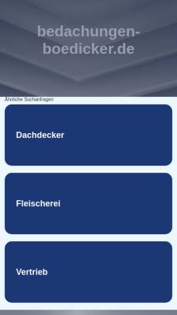 Vorschau der mobilen Webseite www.bedachungen-boedicker.de, Jochen Bödicker-Bauklempnerei