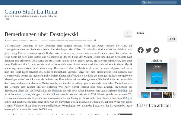 Vorschau von www.centrostudilaruna.it, Bemerkungen über Dostojewski