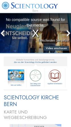 Vorschau der mobilen Webseite www.scientology-bern.org, Scientology Kirche Bern