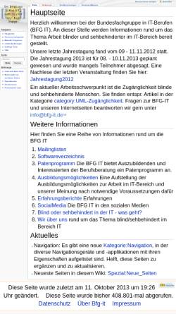 Vorschau der mobilen Webseite www.bfg-it.de, Bundesfachgruppe IT im Deutschen Blinden- und Sehbehindertenverband e. V.