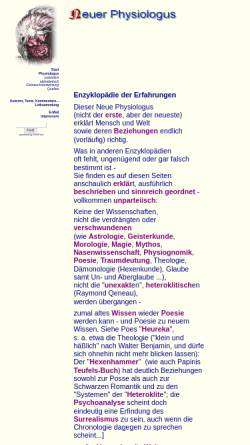 Vorschau der mobilen Webseite www.physiologus.de, Der neue Physiologus