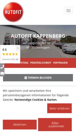 Vorschau der mobilen Webseite www.auto-kappenberg.de, Auto Kappenberg, Inhaber Daniel Fiori