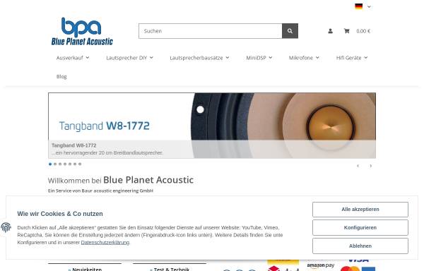 Vorschau von www.oaudio.de, Oaudio-Blue Planet Acoustic