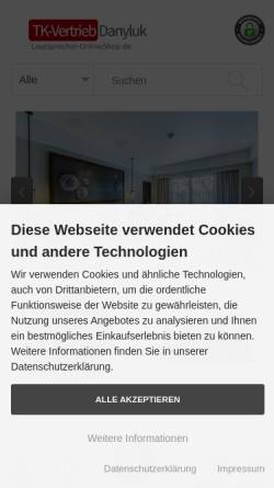 Vorschau der mobilen Webseite www.lautsprecher-onlineshop.de, TK-Vertrieb Danyluk