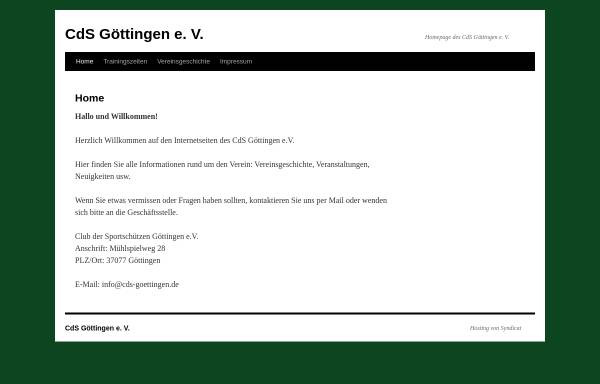 Vorschau von www.cds-goettingen.de, Club der Sportschützen Göttingen e.V.