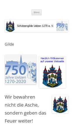 Vorschau der mobilen Webseite www.gilde-uelzen.de, Schützengilde Uelzen seit 1270 e.V.