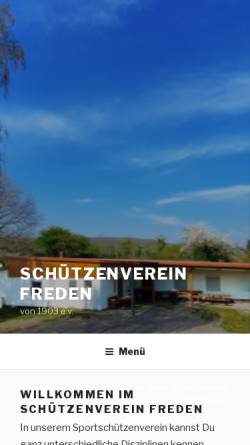 Vorschau der mobilen Webseite www.svfreden.de, Schützenverein Freden von 1903 e.V.