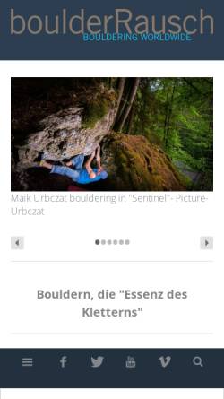 Vorschau der mobilen Webseite www.boulderrausch.de, Boulderrausch