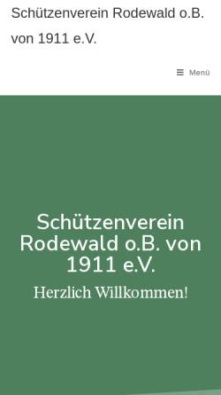 Vorschau der mobilen Webseite www.rodewald-ob.de, Schützenverein Rodewald o.B. von 1911 e.V.