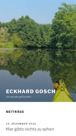 Vorschau der mobilen Webseite www.eckhard-gosch.de, Eckhard Gosch