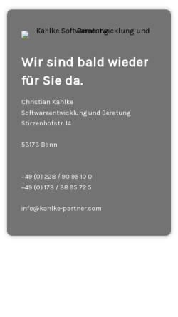 Vorschau der mobilen Webseite www.kahlke-partner.com, Christian Kahlke