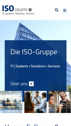 Vorschau der mobilen Webseite www.iso-gruppe.com, ISO Software Systeme GmbH