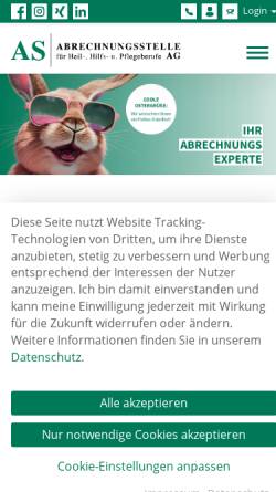 Vorschau der mobilen Webseite as-bremen.de, Abrechnungsstelle für Heil-, Hilfs, und Pflegeberufe AG