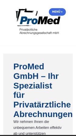 Vorschau der mobilen Webseite www.promed-direkt.de, Pro Med GbR