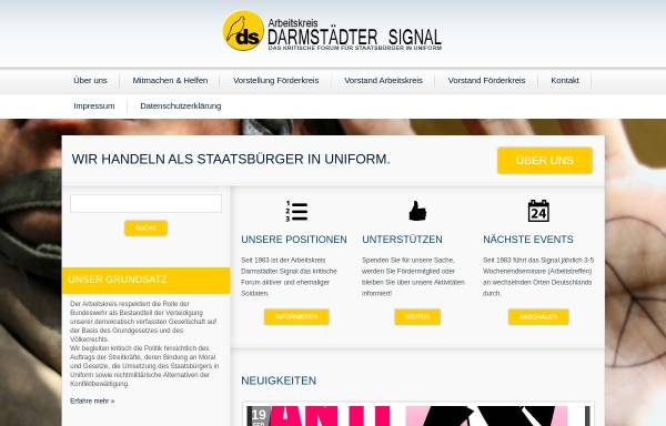 Vorschau von www.darmstaedter-signal.de, Der Arbeitskreis Darmstaedter-Signal