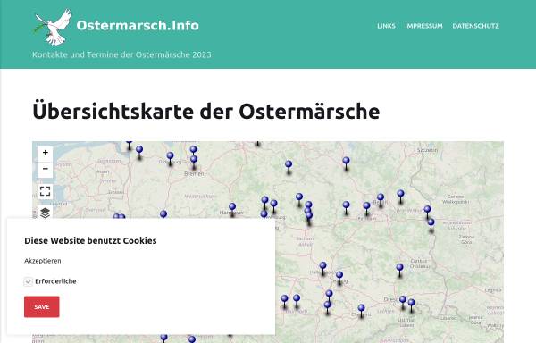 Vorschau von www.ostermarsch.info, Ostermarschbüro