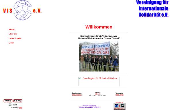 Vorschau von www.soli-international.de, Vereinigung für Internationale Solidarität (VIS e.V.)