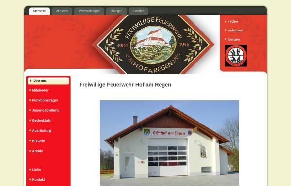 Vorschau von www.ff-hofamregen.de, Freiwillige Feuerwehr Hof am Regen