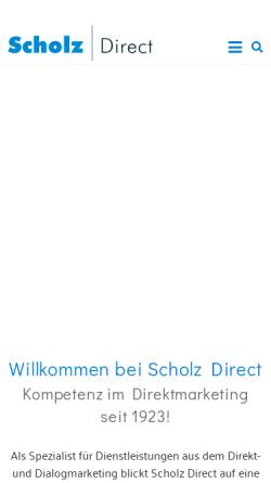 Vorschau der mobilen Webseite www.scholz-direct.de, Richard Scholz GmbH
