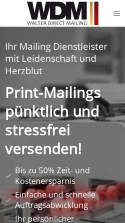 Vorschau der mobilen Webseite www.erfolgsmailing.de, WDM e.K. - Walter Direct Mailing
