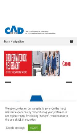 Vorschau der mobilen Webseite www.cad-news.de, CAD News online
