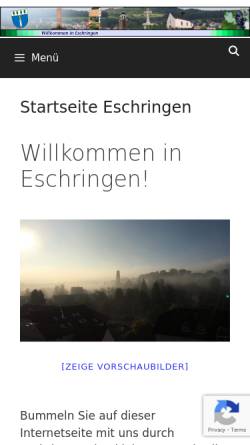 Vorschau der mobilen Webseite www.eschringen.de, Eschringen