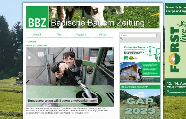 Vorschau von www.badische-bauern-zeitung.de, Badische Bauern Zeitung