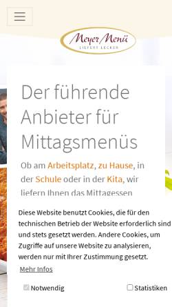 Vorschau der mobilen Webseite www.lecker-lecker.de, Menüservice Meyer GmbH