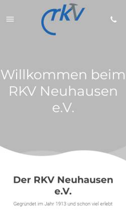 Vorschau der mobilen Webseite www.rkv-neuhausen.de, RKV Neuhausen e.V.