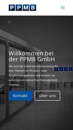 Vorschau der mobilen Webseite www.ppmb.de, PPMB - Prozess- und Projekt-Management Beratung Dr. Schmidt GmbH