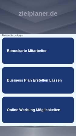 Vorschau der mobilen Webseite www.zielplaner.de, Zielplaner - Karsten Windfelder
