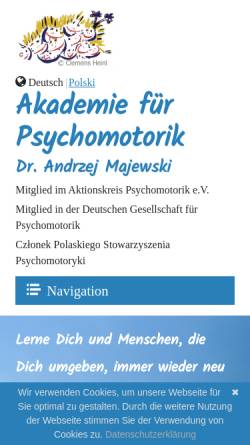 Vorschau der mobilen Webseite www.majewski-akademie.de, Dr. Andrzej Majewski