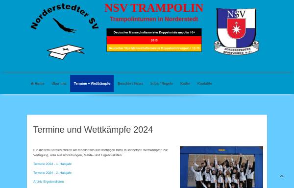 Vorschau von www.nsv-trampolin.de, Trampolinturnen in Norddeutschland