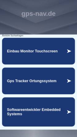 Vorschau der mobilen Webseite www.gps-nav.de, GPS GmbH