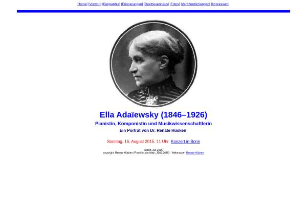 Vorschau von www.adaiewsky.de, Adaïewsky, Ella (1846-1926)