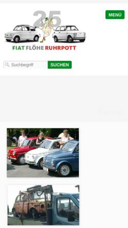 Vorschau der mobilen Webseite www.fiatfloeheruhrpott.de, Fiat Flöhe Ruhrpott e.V.