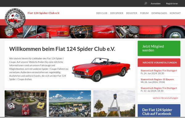 Vorschau von www.fiatspider.de, Fiat Spider Club e.V.