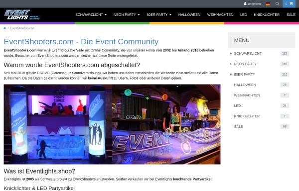 Vorschau von www.eventshooters.com, EventShooters