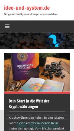 Vorschau der mobilen Webseite www.idee-und-system.de, Idee & System GmbH