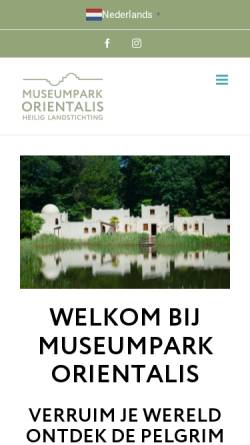 Vorschau der mobilen Webseite www.museumparkorientalis.nl, Nijmegen, Museumpark Orientalis
