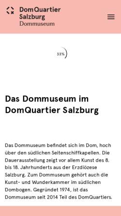 Vorschau der mobilen Webseite www.kirchen.net, Salzburg, Dommuseum