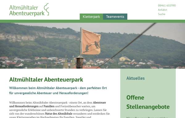 Vorschau von www.altmuehltaler-abenteuerpark.de, Altmühltaler Abenteuerpark