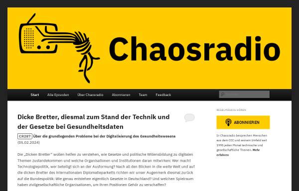 Vorschau von chaosradio.ccc.de, Chaosradio